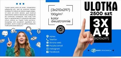 Przejdź do produktu Ulotka Składana 3xA4 2500szt.