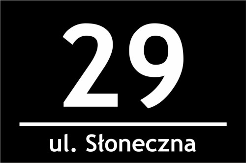 Przejdź do produktu Tabliczka adresowa 30x20 numer domu Czarna Nierdzewna tablica z numerem domu