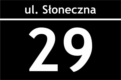 Przejdź do produktu Tablica Adresowa Czarna 40x30cm tabliczka adresowa numer domu ALUMINIOWA