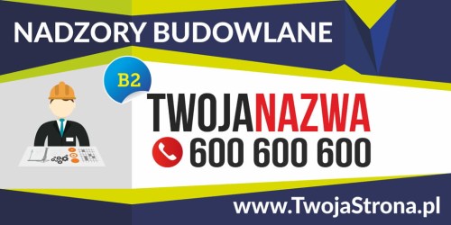 Przejdź do produktu Baner Reklamowy Budowlany Nadzory Budowlane Usługi Architekt Kierownik Budowy