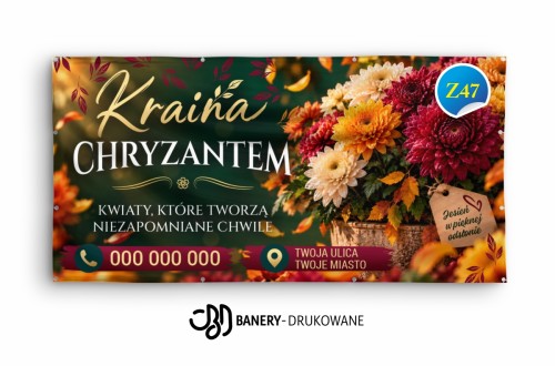 Przejdź do produktu Baner Reklamowy Kraina Chryzatnem Sprzedaż Chryzantem
