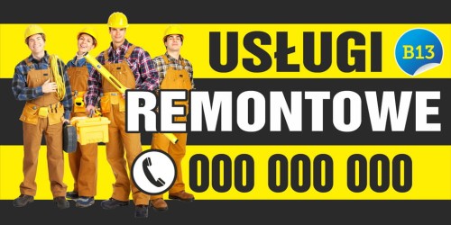 Przejdź do produktu Baner Reklamowy Usługi Remontowe Firma Remontowa Budowa