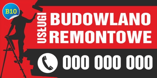 Przejdź do produktu Baner Reklamowy Usługi Budowlano Remontowe
