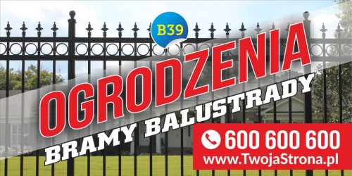 Przejdź do produktu Baner Reklamowy Ogrodzenia Bramy Balustrady Montaż Fachowiec 
