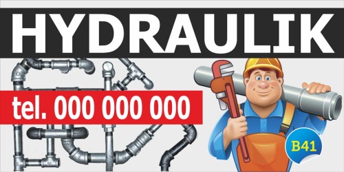 Przejdź do produktu Baner Reklamowy Hydraulik Prace Hydraliczne Usługi Hydrauliczne