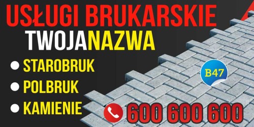 Przejdź do produktu Baner Reklamowy Usługi Brukarskie Brukarz Firma Brukarska 