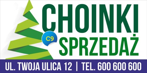 Przejdź do produktu Baner Reklamowy Choinki Sprzedaż Świerk Jodła Reklama Choinki