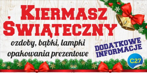 Przejdź do produktu Baner Reklamowy Kiermasz Świąteczny 
