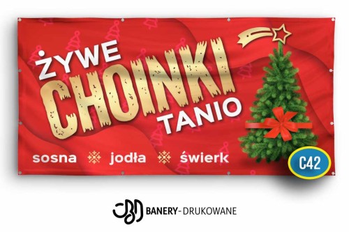 Przejdź do produktu Baner Reklamowy  Żywe Choinki Tanio Sprzedaż Choinek 