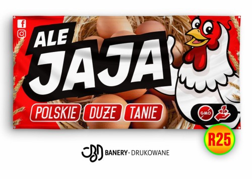 Przejdź do produktu Baner Reklamowy Ale JAJA Polskie Duże Tanie