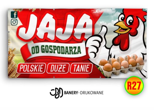 Przejdź do produktu Baner Reklamowy Jaja Od Gospodarza
