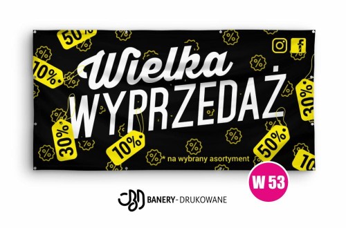 Przejdź do produktu Baner Reklamowy Wielka Wyprzedaż %