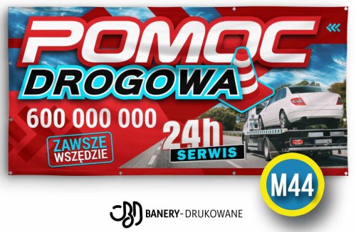 Przejdź do produktu Baner Reklamowy Pomoc Drogowa 24H Zawsze I Wszędzie 
