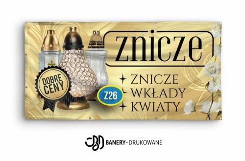 Przejdź do produktu Baner Reklamowy Znicze Wkłady Kwiaty Sprzedaż 