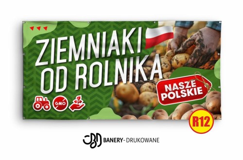 Przejdź do produktu Baner Reklamowy Ziemniaki Od Rolnika Bez GMO Polskie Ziemniaki