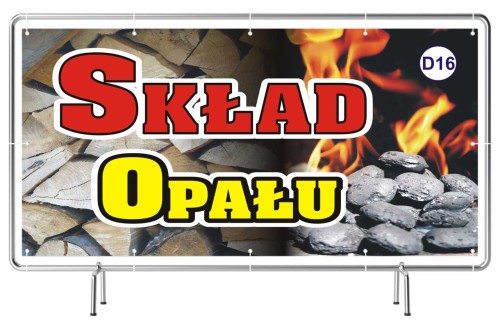 Przejdź do produktu Baner Reklamowy Skład Opału Drewno Kominkowe Węgiel Pellet