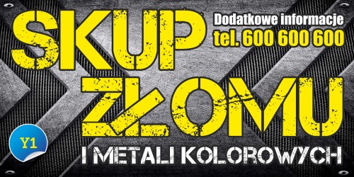Przejdź do produktu Baner Reklamowy Skup Złomu I Metali Kolorowych