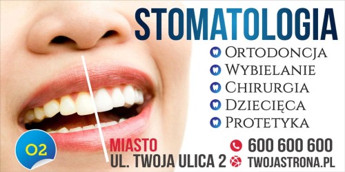 Przejdź do produktu Baner Reklamowy Stomatologia Ortodoncja Chirurgia Protetyka