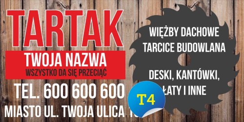 Przejdź do produktu Baner Reklamowy Tartak Wszystko Da Się Przeciąć 