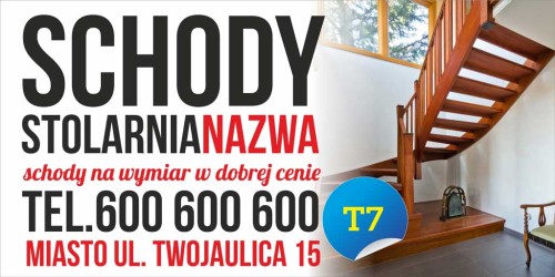 Przejdź do produktu Baner Reklamowy Stolarnia Schody Na Wymiar