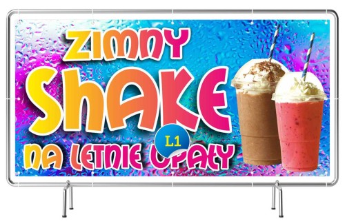 Przejdź do produktu Baner Reklamowy Shake Zimny Shake Na Upały 