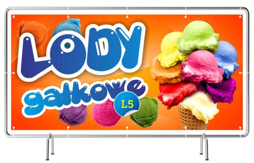 Przejdź do produktu Baner Reklamowy Lody Gałkowe 