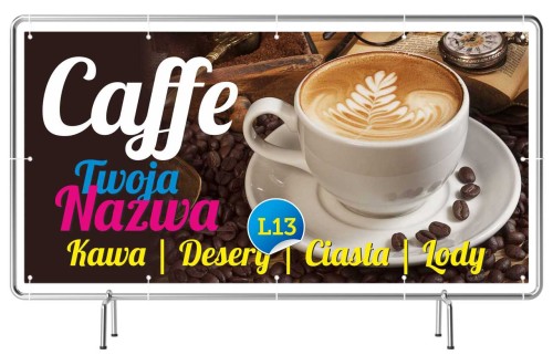Przejdź do produktu Baner Reklamowy Caffe Kawiarnia 