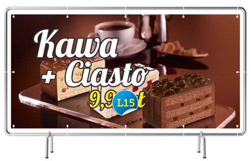 Przejdź do produktu Baner Reklamowy Kawa Ciasto Kawiarnia 