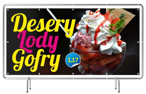 Przejdź do produktu Baner Reklamowy Lody Desery Gofry