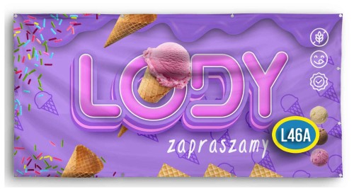 Przejdź do produktu Baner Reklamowy Lody Zapraszamy 