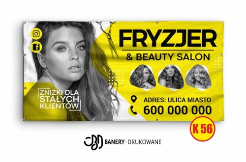 Przejdź do produktu Baner Reklamowy Fryzjer Salon Beauty