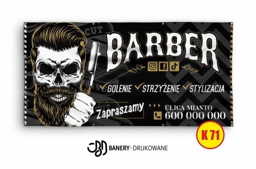 Przejdź do produktu Baner Reklamowy Barber Zapraszamy