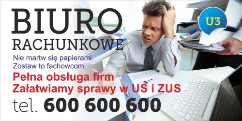 Przejdź do produktu Baner Reklamowy Biuro Rachunkowe Księgowość 