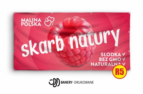 Przejdź do produktu Baner Reklamowy Malina Polska Maliny Sprzedaż 