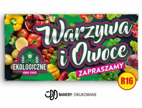Przejdź do produktu Baner Reklamowy Warzywa i Owoce 
