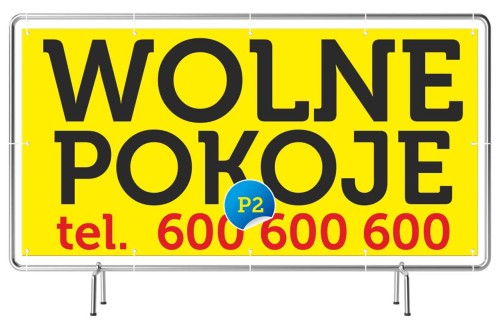 Przejdź do produktu Baner Reklamowy Wolne Pokoje Noclegi 