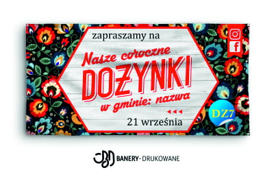 Przejdź do produktu Baner Reklamowy Zapraszamy Na Coroczne Dożynki 