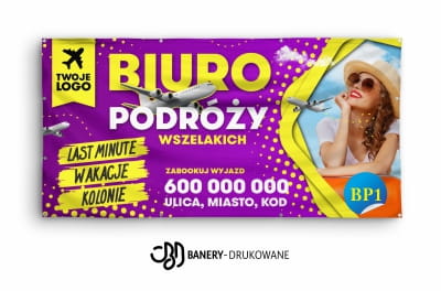 Przejdź do produktu Baner Reklamowy Biuro Podróży 
