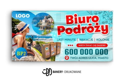 Przejdź do produktu Baner Reklamowy Biuro Podróży Wycieczki 