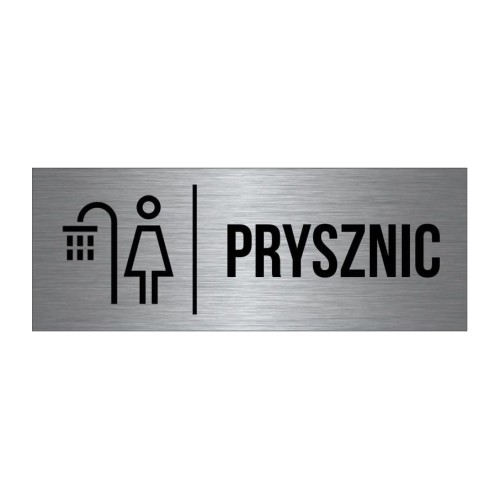 Przejdź do produktu TABLICZKA Prysznic Damski Aluminium Piktogram na drzwi - Oznaczenie Znak