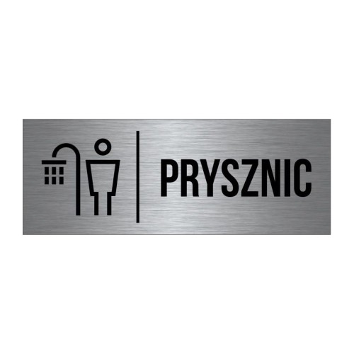 Przejdź do produktu TABLICZKA Na Drzwi Prysznic Męski Aluminium Piktogram na drzwi znak oznaczenie