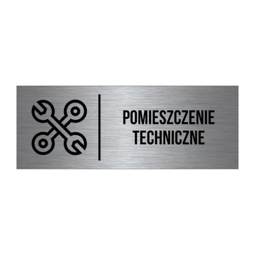 Przejdź do produktu TABLICZKA Na Drzwi POMIESZCZENIE TECHNICZNE Aluminium Znak Oznaczenie na drzwi