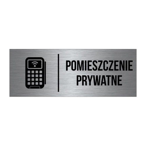 Przejdź do produktu TABLICZKA Na Drzwi Pomieszczenie prywatne Aluminium