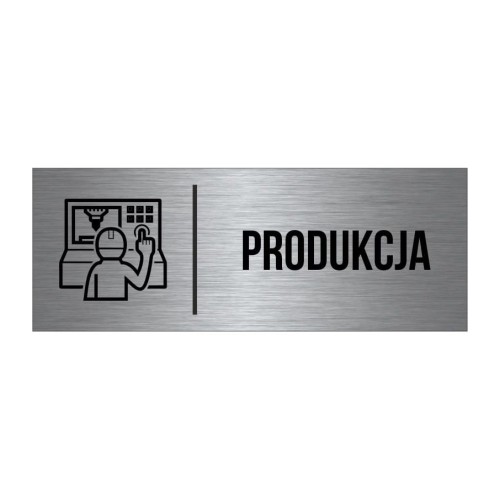 Przejdź do produktu TABLICZKA Na Drzwi Produkcja Aluminium Piktogram Srebrna Znak Oznacznie na drzwi
