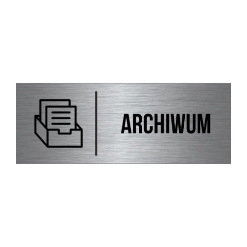Przejdź do produktu TABLICZKA Na Drzwi Archiwum Aluminium Piktogram Znak Oznaczenie na drzwi