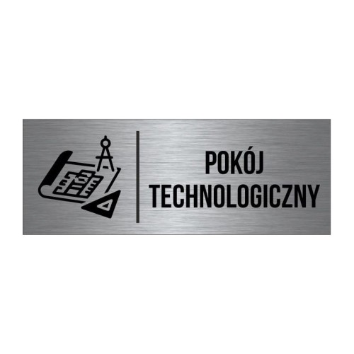 Przejdź do produktu TABLICZKA Na Drzwi Pokój Technologiczny Aluminium Piktogram