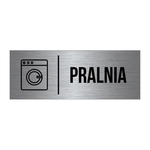 Przejdź do produktu TABLICZKA Na Drzwi Pralnia Aluminium Piktogram Srebrna