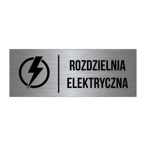 Przejdź do produktu TABLICZKA  Na Drzwi Rozdzielnia Elektryczna Aluminium znak oznaczenie