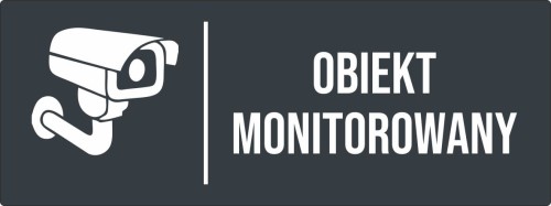 Przejdź do produktu TABLICZKA Na Drzwi Obiekt Monitorowany Piktogram, Kamera, Monitoring Antracyt