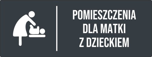 Przejdź do produktu TABLICZKA Na Drzwi Pomieszczenie dla matki z dzieckiem Piktogram Aluminium Antracyt